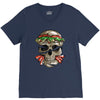 burger skull V-Neck Tee