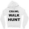 crawl walk hunt Zipper Hoodie