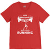 who loves running V-Neck Tee