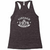 40th birthday gift vintage 1978 perfect aged Racerback Tank