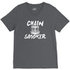 chain smoker disc V-Neck Tee