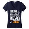 Strong Independent Motivated Libra Women's V-Neck T-Shirt