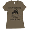 motorbike i don't snore biker's biker Ladies Fitted T-Shirt