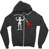 blackbeard's flag pirate edward teach Zipper Hoodie