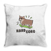 hard corg Throw Pillow