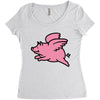 flying pig Women's Triblend Scoop T-shirt