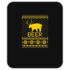 ugly sweater party beer bear funny Mousepad