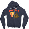 don't be a pizza of shit poop Zipper Hoodie