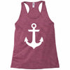 anchor black sailor vintage style navy nautical Racerback Tank