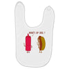 what up dog ketchup hot dog Baby Bibs