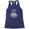 crazy penguin lady Racerback Tank