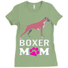 love boxer dog mom funny Ladies Fitted T-Shirt