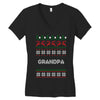 ugly christmas grandpa Women's V-Neck T-Shirt