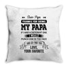 Dear Papa, Love, Your Favorite Throw Pillow