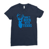 don't buck with texas funny Ladies Fitted T-Shirt