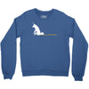 unicorn scooting on the floor Crewneck Sweatshirt
