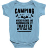 Camping Where Friends And Marshmallow Get Toasted At The Same Time Baby Bodysuit