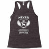 woman with a boxer Racerback Tank