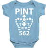 british pint funny Baby Onesie