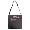 pizza and beer '16 Adjustable Strap Totes