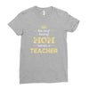 the best kind of mom raises a teacher. gift for mom. Ladies Fitted T-Shirt