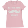 little man mustache first Ladies Fitted T-Shirt