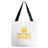 crazy about esperanto Tote Bags