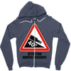 warning descent Zipper Hoodie