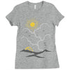on the top (mountain) Ladies Fitted T-Shirt