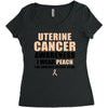 Uterine Cancer Awareness I Wear Peach For Some Special To Me Women's Triblend Scoop T-shirt