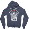 i just want to drink beer and smoke meat Zipper Hoodie