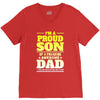 proud son dad V-Neck Tee