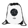 Virgo Zodiac Sign Minimal Design Drawstring Bags