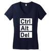 control alt delete Women's V-Neck T-Shirt