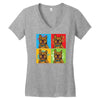 pop art Women's V-Neck T-Shirt
