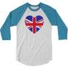 england flag 3/4 Sleeve Shirt