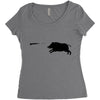 boar hunting Women's Triblend Scoop T-shirt