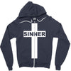 sinner christian god bible new Zipper Hoodie