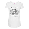 life is a beautiful ride Maternity Scoop Neck T-shirt