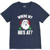 where my ho's at   christmas santa V-Neck Tee