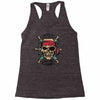 pirate zombie skull Racerback Tank