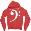bass clef hat Zipper Hoodie