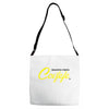 negative press covfefe Adjustable Strap Totes