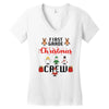 first grade christmas crew Women's V-Neck T-Shirt