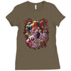 wicked jester skull Ladies Fitted T-Shirt