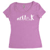 zombie evolution Women's Triblend Scoop T-shirt