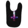 inverted galaxy cross funny  religion banter space fashion new Baby Bibs