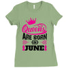 Queens Are Born in June Ladies Fitted T-Shirt