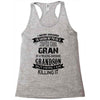Super Cool Gran Of A Freaking Awesome Grandson Racerback Tank
