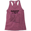 August Girl Facts Virgo Racerback Tank